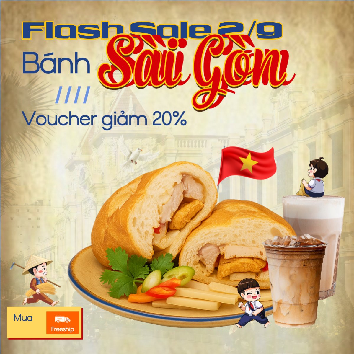 2/9, Quốc Khánh, lễ hội, Việt Nam, đồ ăn, food, thực phẩm, ẩm thực, món ăn, F&B, thức ăn, cổ điển, vintage, retro, classic