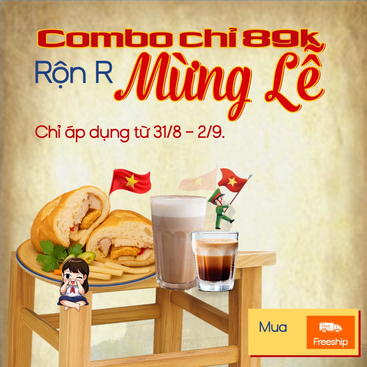 2/9, Quốc Khánh, lễ hội, Việt Nam, đồ ăn, food, thực phẩm, ẩm thực, món ăn, F&B, thức ăn, cổ điển, vintage, retro, classic 