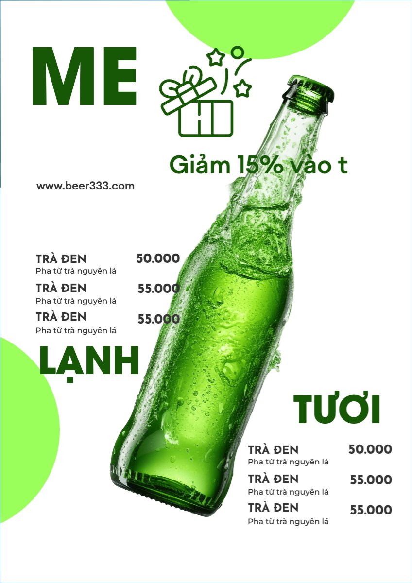 Nước uống, juice, giải khát, F&B, drink, bia, beer