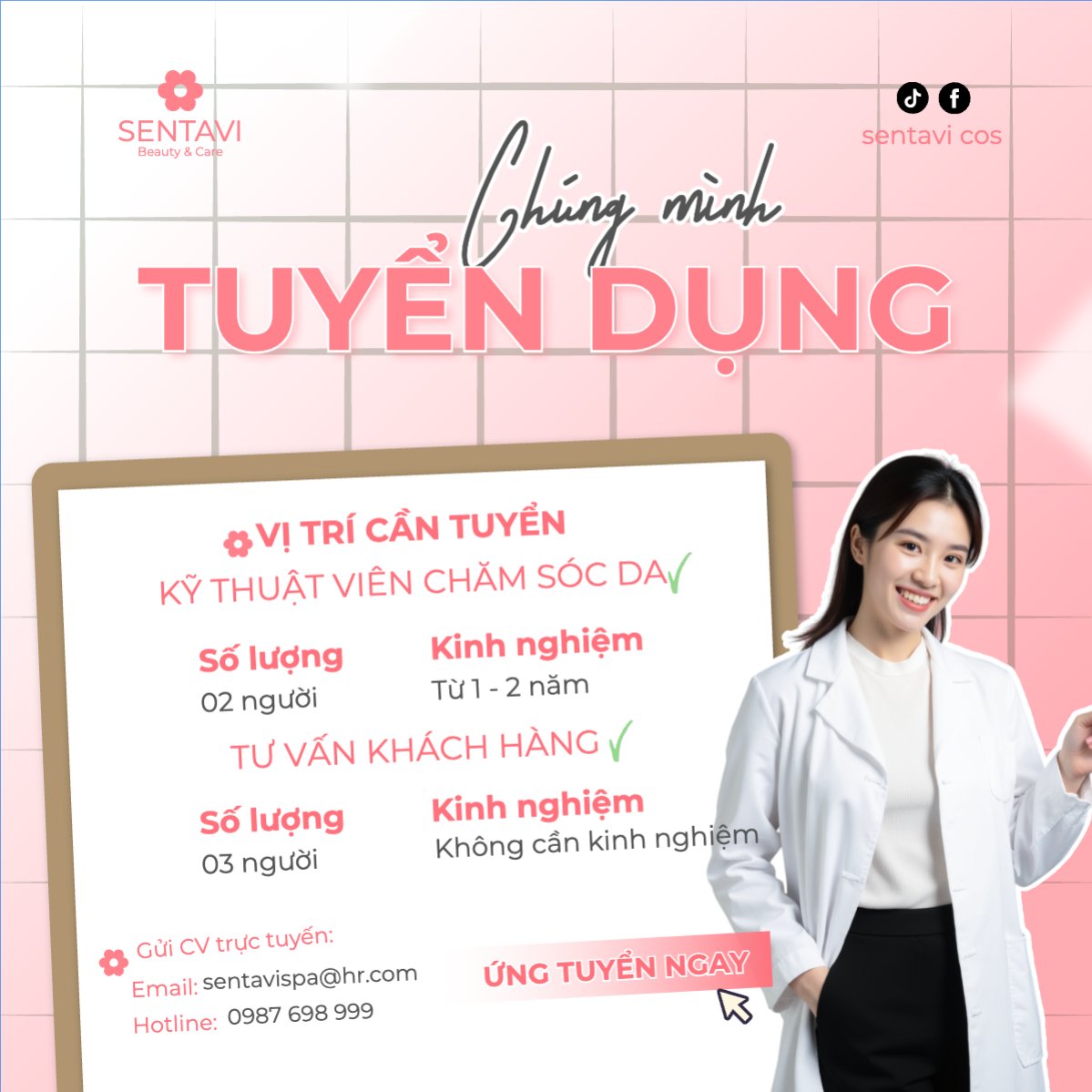 Spa, tuyển dụng, beauty, làm đẹp, thẩm mỹ, thẩm mỹ viện , cosmetic, hiện đại, modern