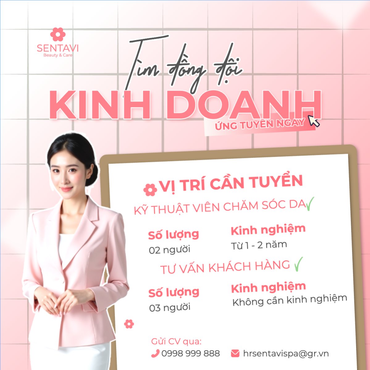 Spa, tuyển dụng, beauty, làm đẹp, thẩm mỹ, thẩm mỹ viện , cosmetic, hiện đại, modern