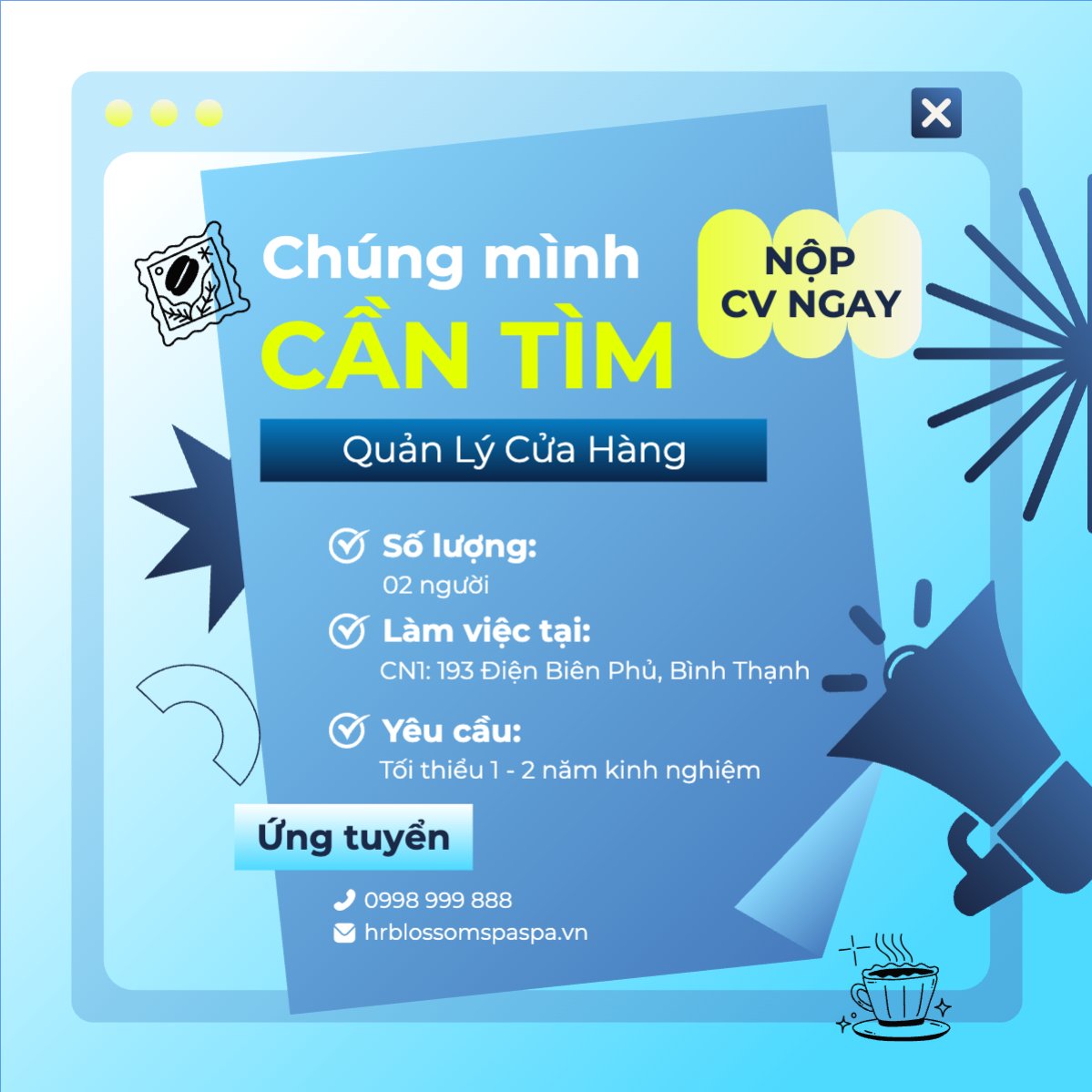 Quản lý cửa hàng, quản lý, nhân viên, cửa hàng, nước uống, juice, giải khát, F&B, drink, hiện đại, modern