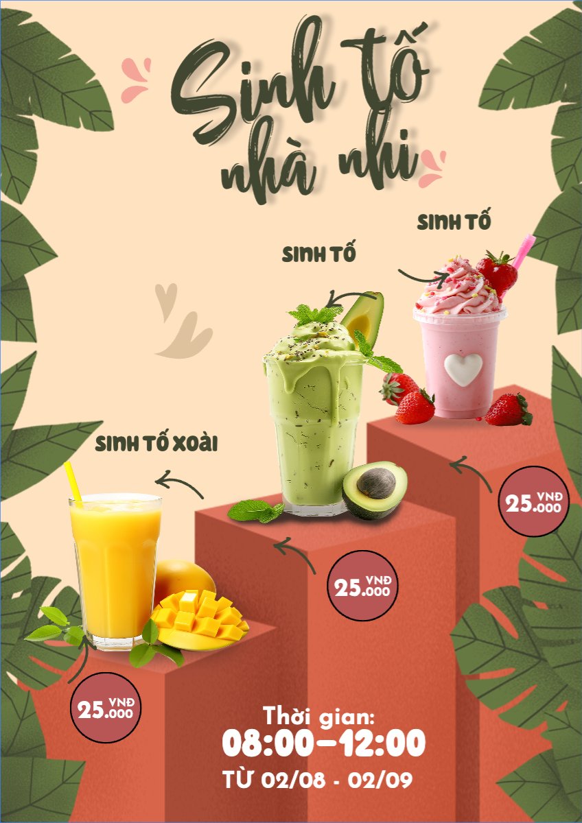 Nước uống, juice, giải khát, F&B, drink, nước ép