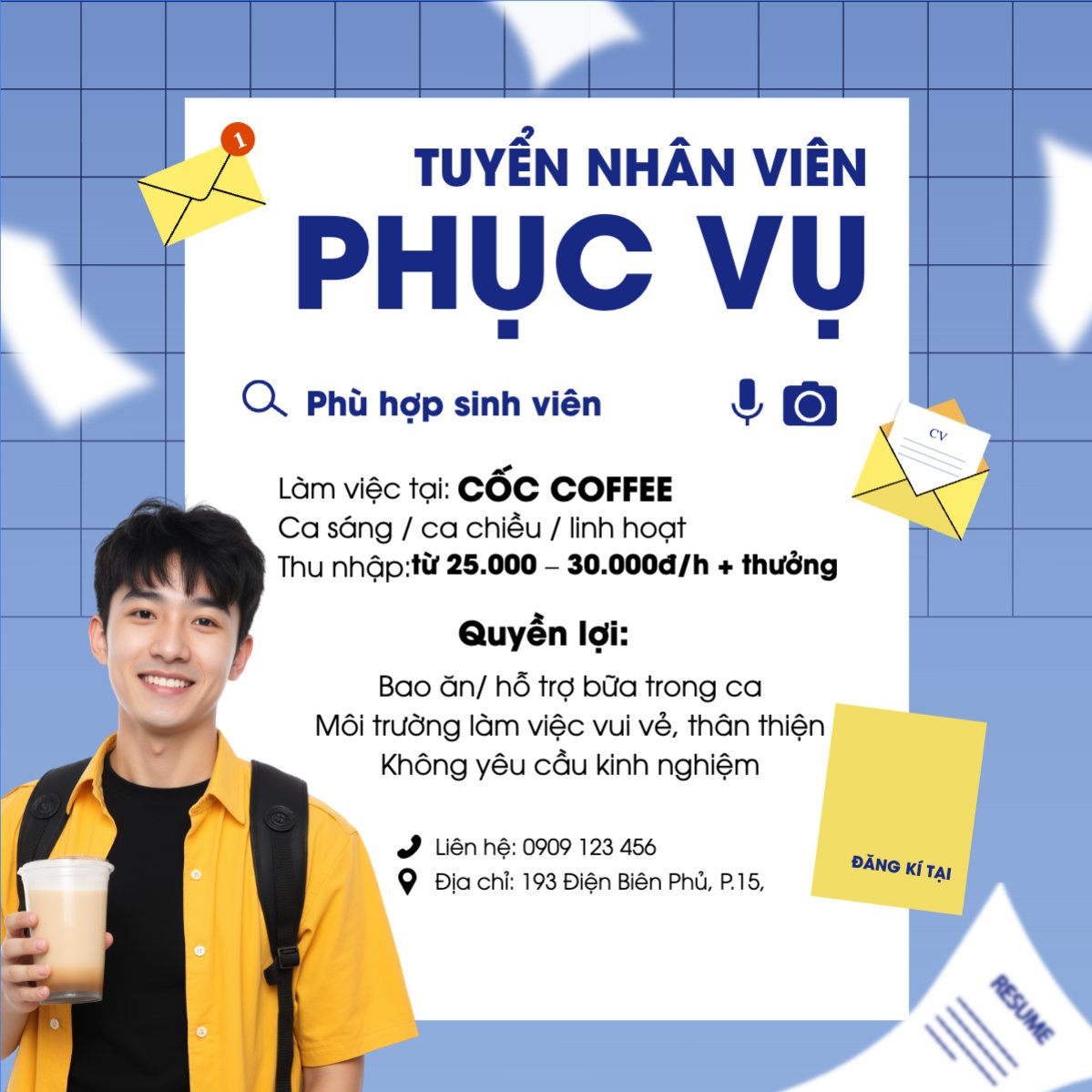 Phục vụ, tuyển dụng, nước uống, juice, giải khát, F&B, drink, hiện đại, modern