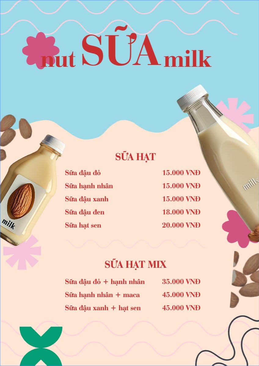 Nước uống, juice, giải khát, F&B, drink, nước ép, sữa, milk