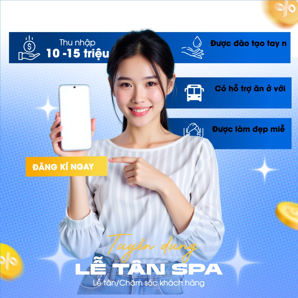 Spa, tuyển dụng, beauty, làm đẹp, thẩm mỹ, cosmetics, hiện đại, morden