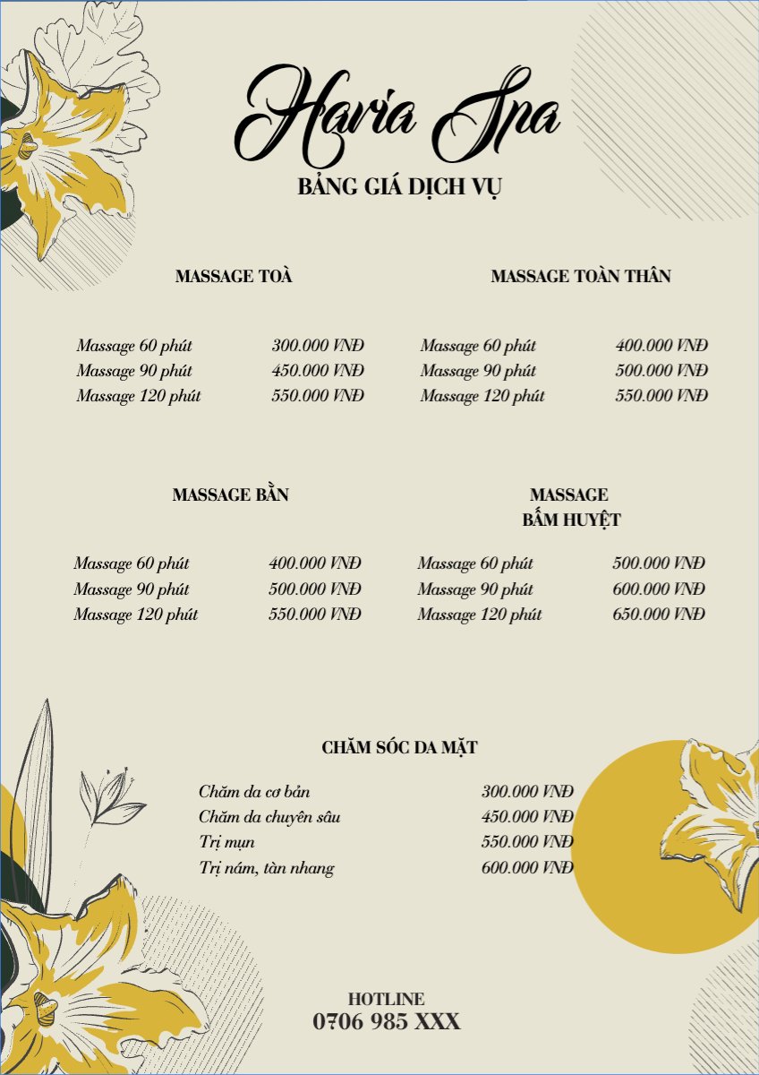 Spa, beauty, làm đẹp, thẩm mỹ