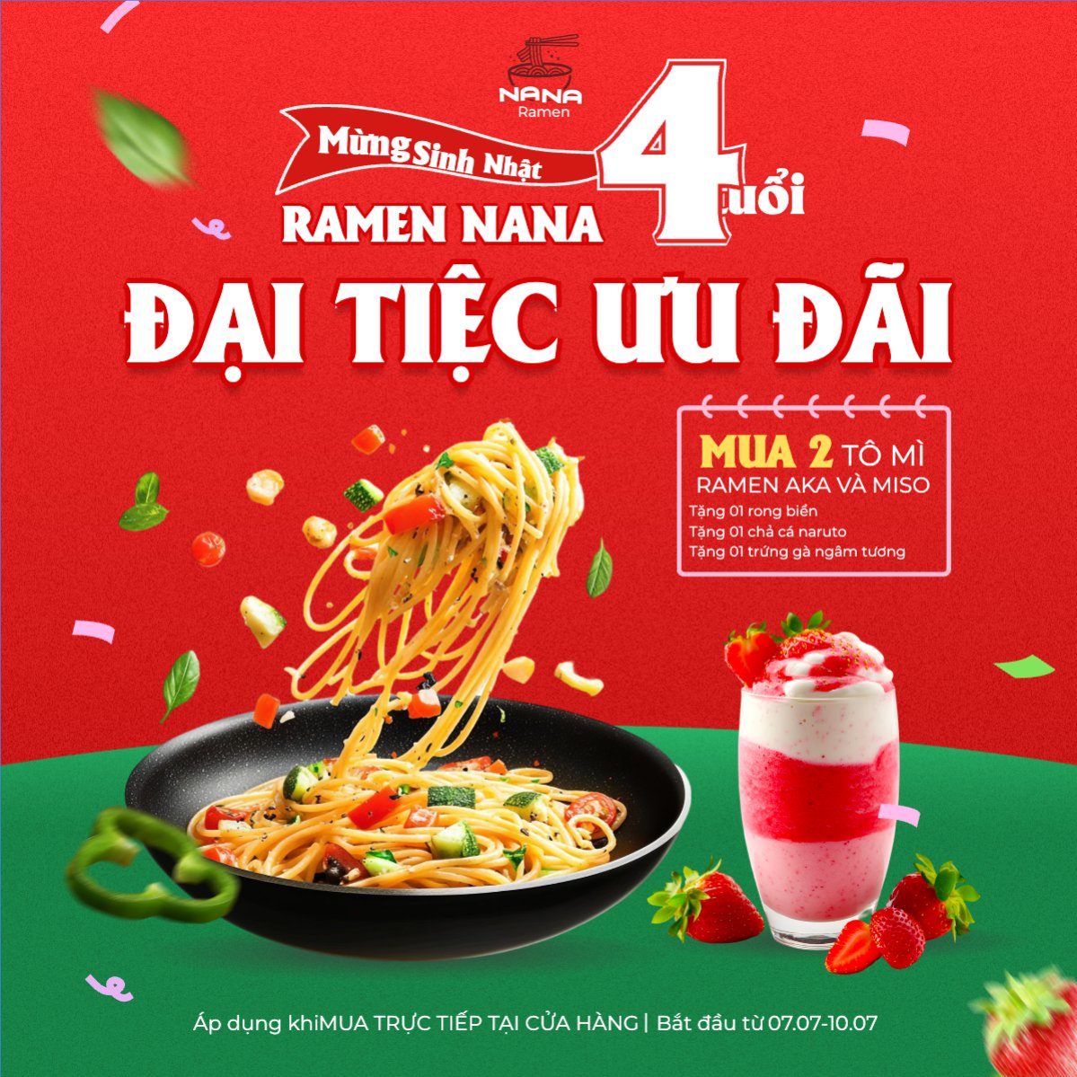 Mì, noodle, trà dâu, nước uống, đồ ăn, food, thực phẩm, ẩm thực, món ăn, F&B, nhà hàng, thức ăn, dễ thương, hiện đại