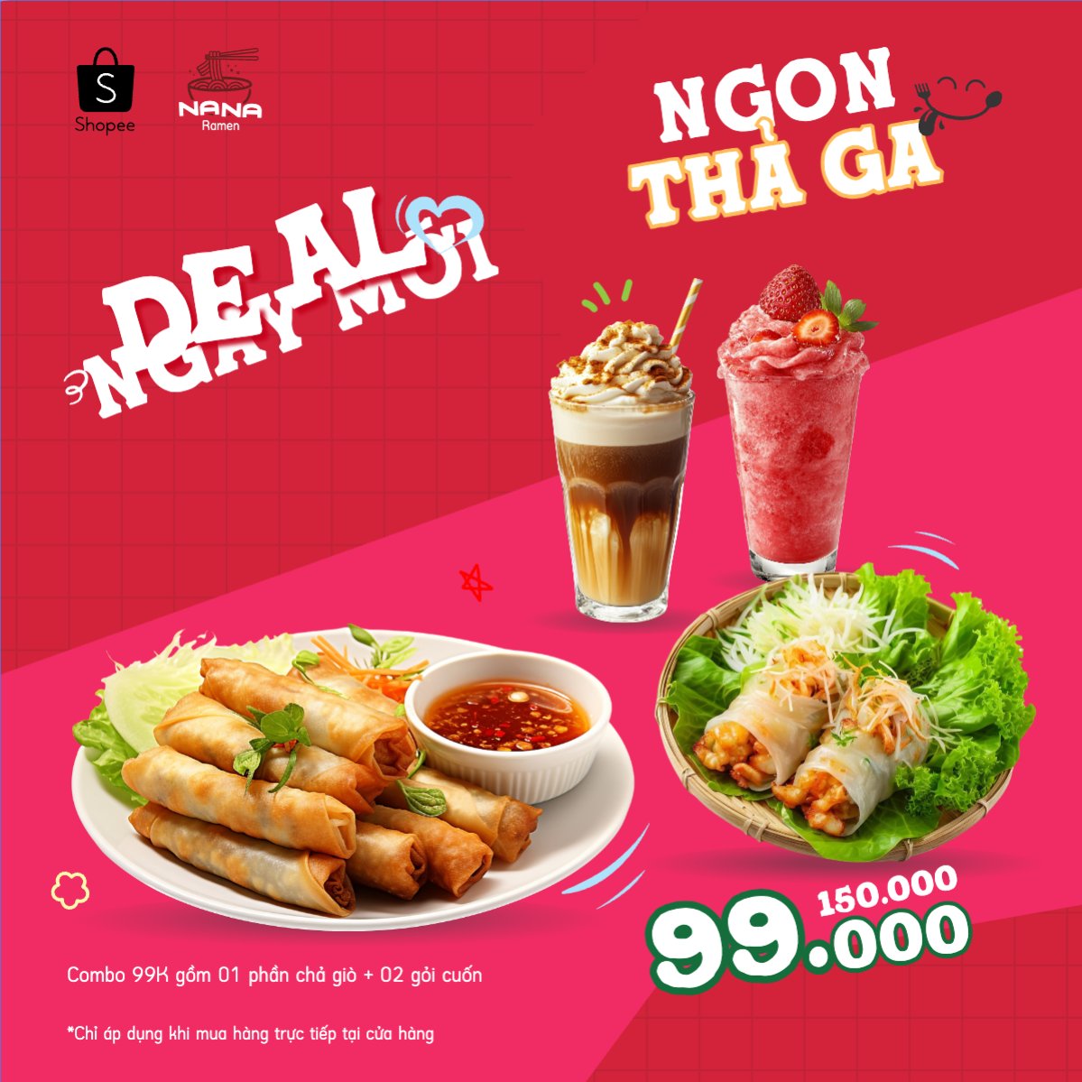 Chả giò, gỏi cuốn, cà phê, nước uống, đồ ăn, food, thực phẩm, ẩm thực, món ăn, F&B, nhà hàng, thức ă