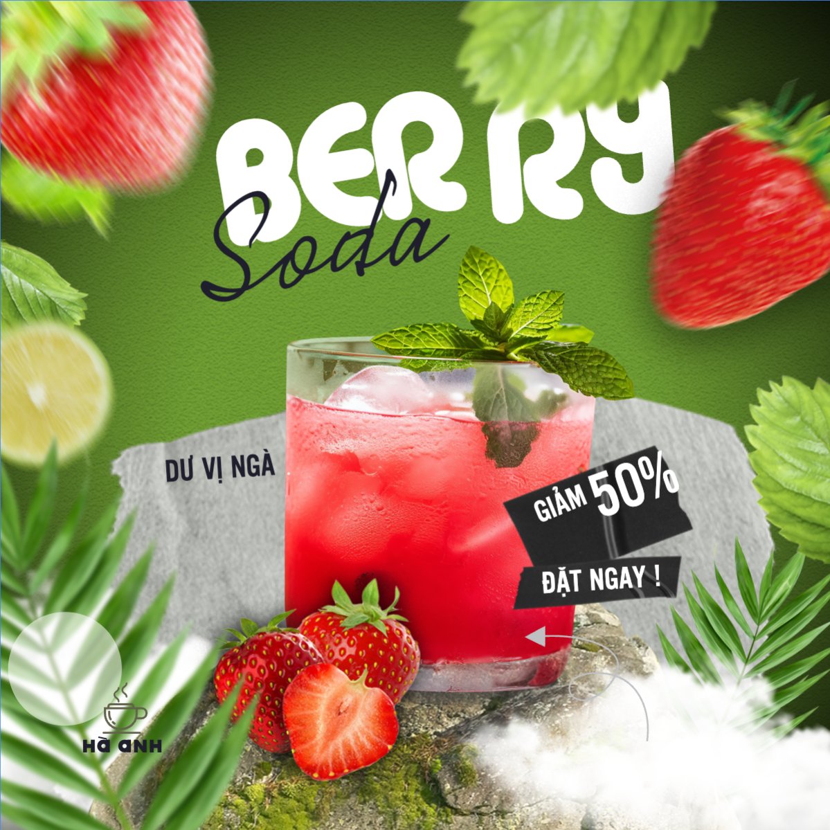 Trà dâu, nước uống, juice, giải khát, F&B, drink, cafe, coffee, cà phê, trà sữa, milk tea, hiện đại