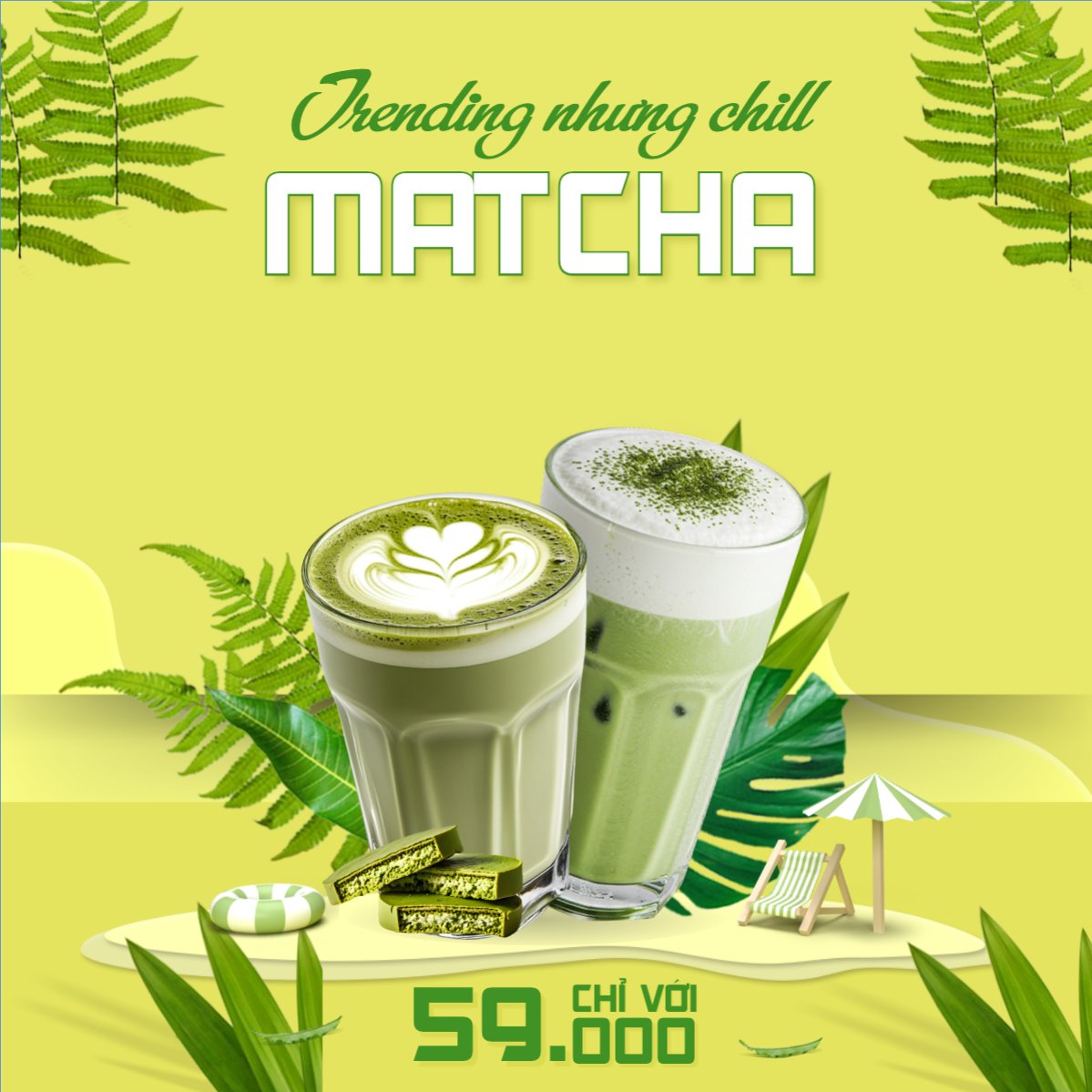 Matcha latte, trà xanh, trà sữa, milktea, nước uống, juice, giải khát, F&B, drink, hiện đại