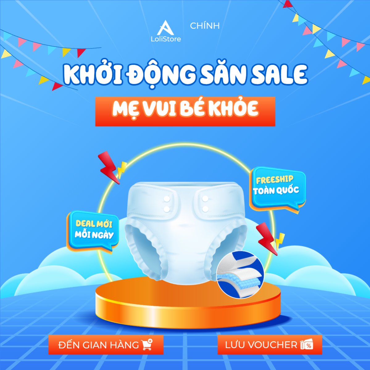 Kids, baby, trẻ em, giảm giá, ưu đãi, sale, sức khỏe, tả, bỉm, quảng cáo, sự kiện, event