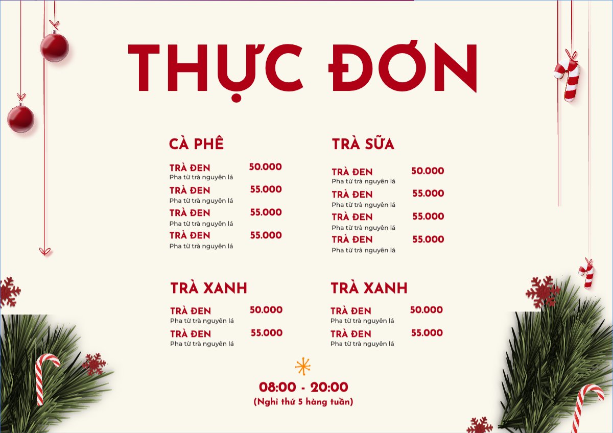 Giáng sinh, Christmas, Noel, 25/12, nước uống, juice, giải khát, F&B, drink