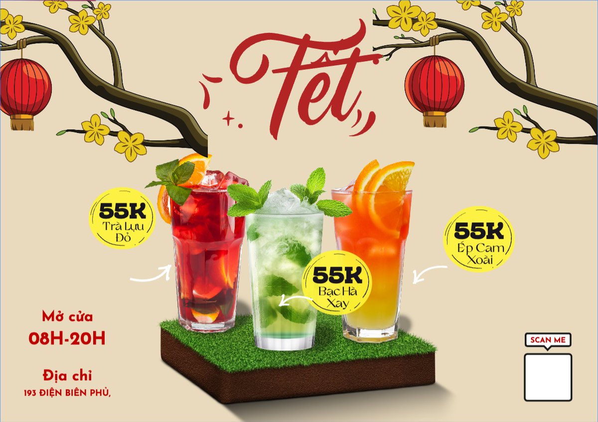 Tết, Xuân, Ất tỵ, năm 2025, 2025, nước uống, juice, giải khát, F&B, drink
