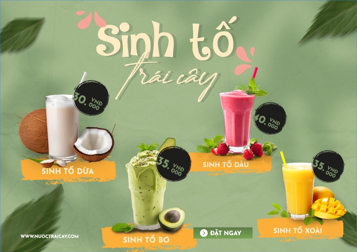 Nước uống, juice, giải khát, F&B, drink, nước ép