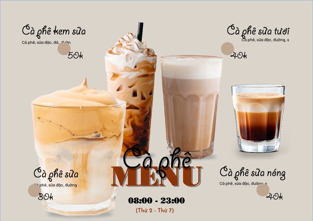 Nước uống, juice, giải khát, F&B, drink, coffee, cà phê