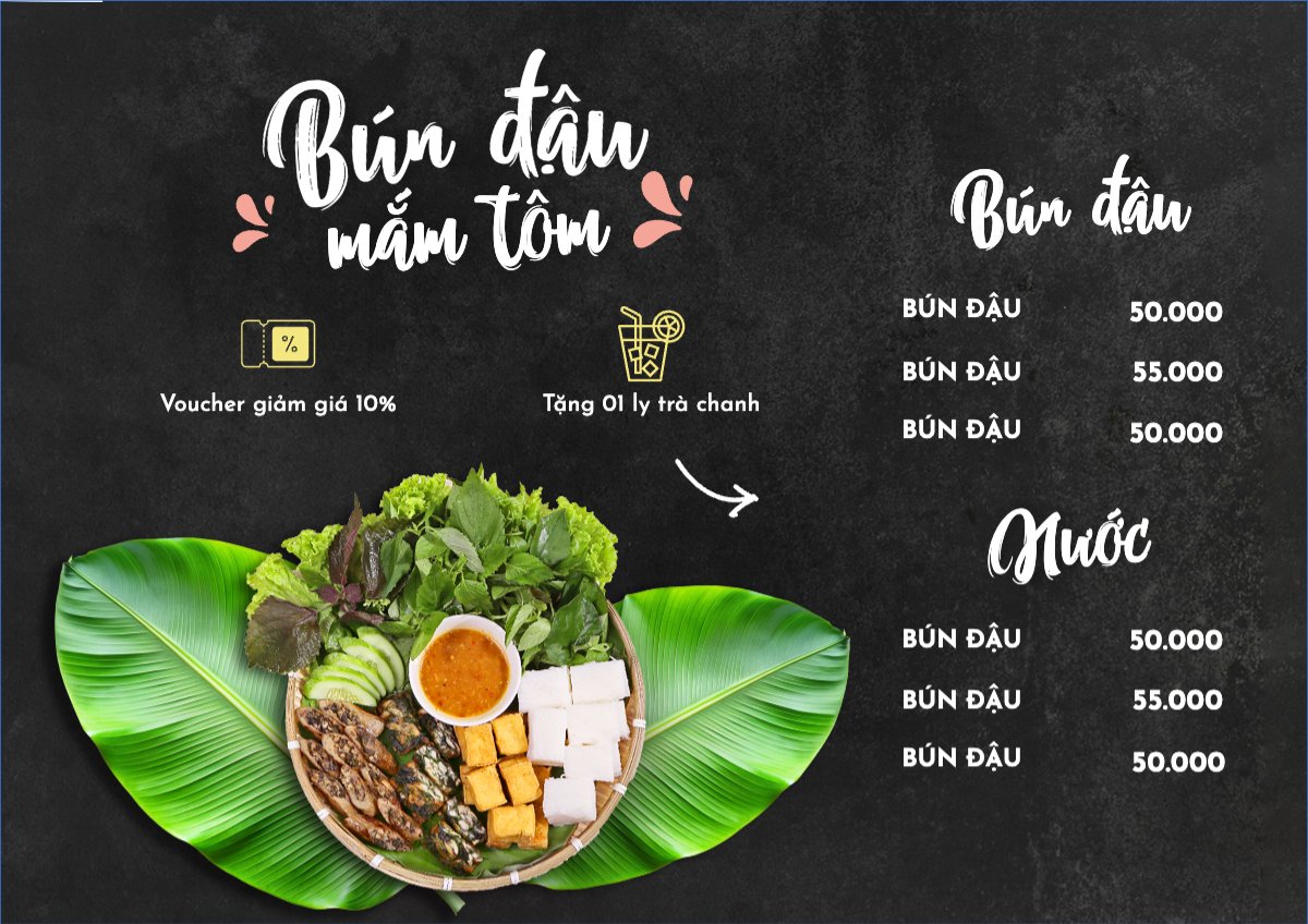 Đồ ăn, food, thực phẩm, ẩm thực, món ăn, F&B, nhà hàng, thức ăn, bún đậu