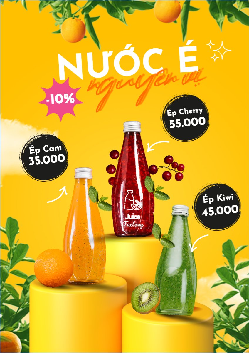 Nước uống, juice, giải khát, F&B, drink, nước ép