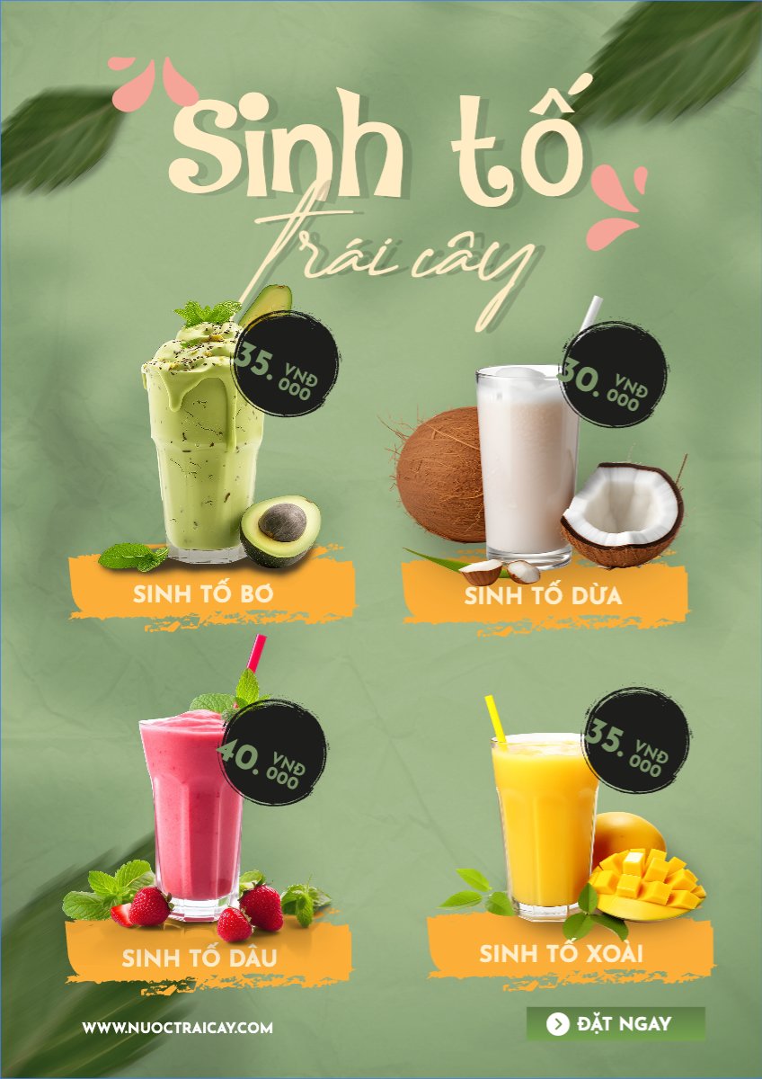 Nước uống, juice, giải khát, F&B, drink, nước ép