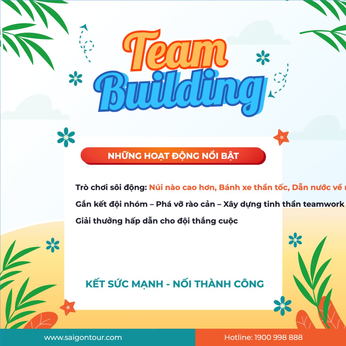 Team building, company trip, thông báo, du lịch, travel, tourism, trải nghiệm, khám phá