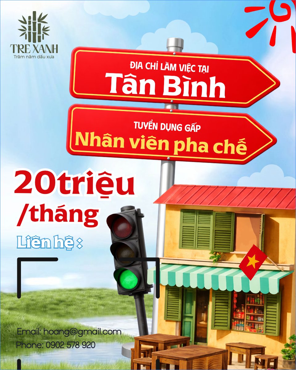 Tuyển nhân viên pha chế