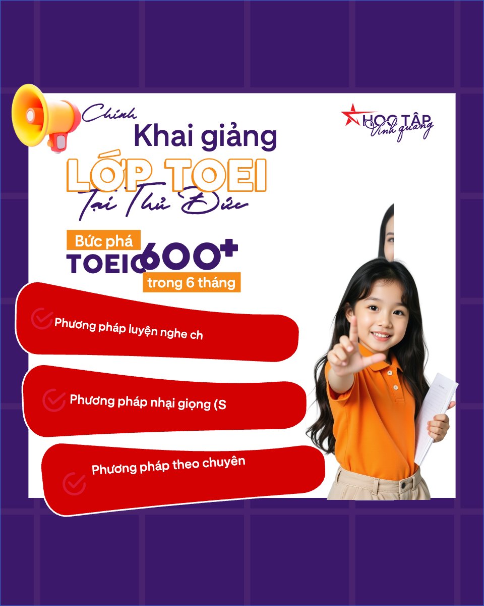 Chính thức khai giảng lớp Toeic tại Thủ Đức