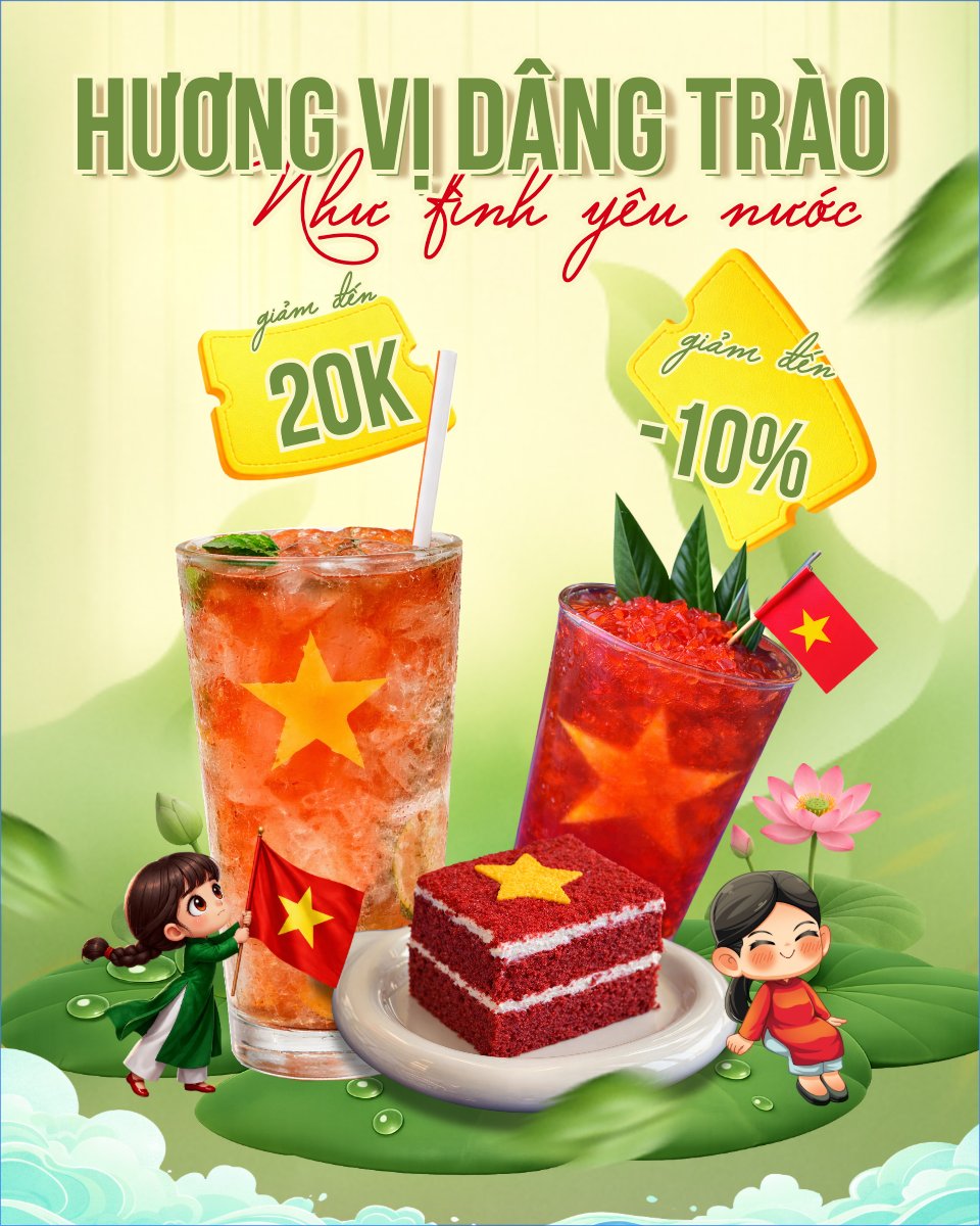 Hương vị dâng trào như tình yêu nước