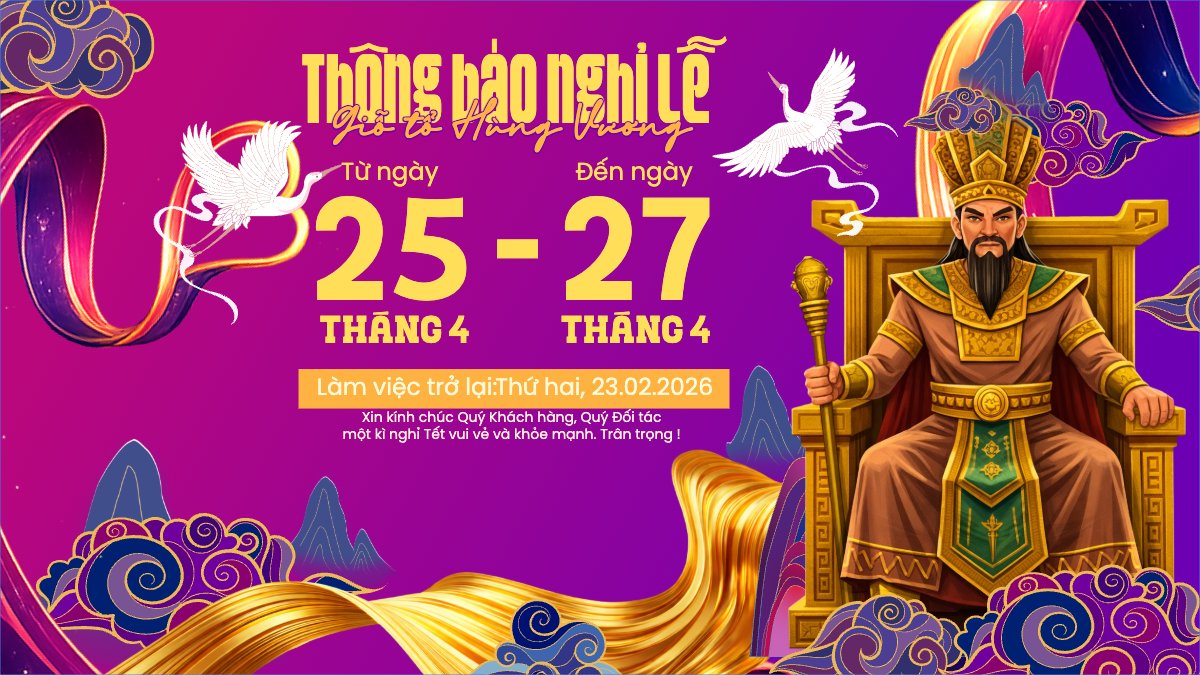 Lịch nghỉ lễ Giỗ Tổ Hùng Vương