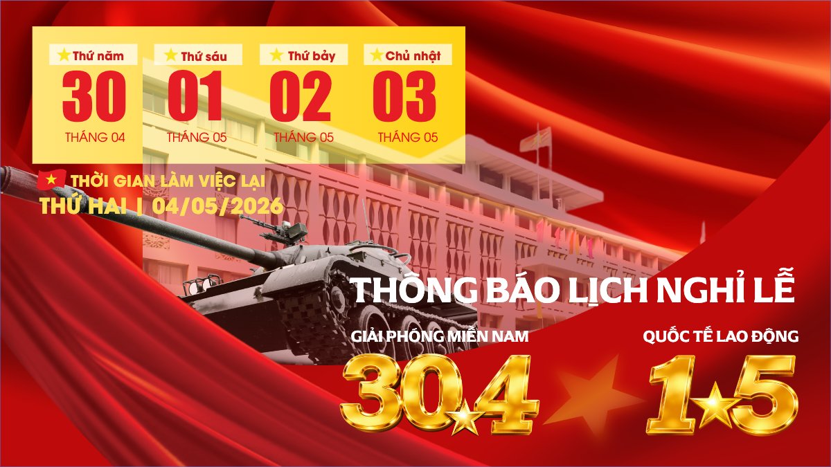 Lịch nghỉ lễ 30/4-1/5