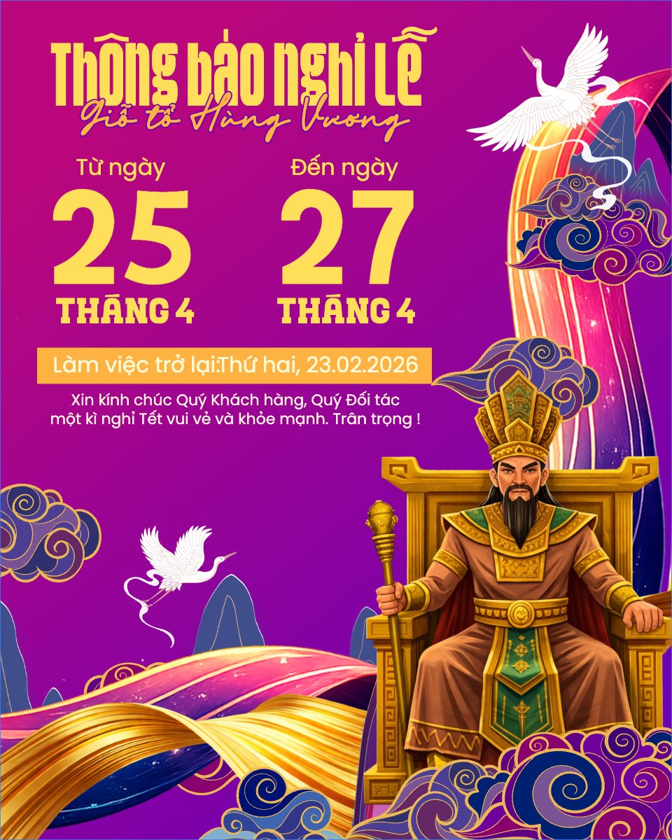 Lịch nghỉ lễ Giỗ Tổ Hùng Vương