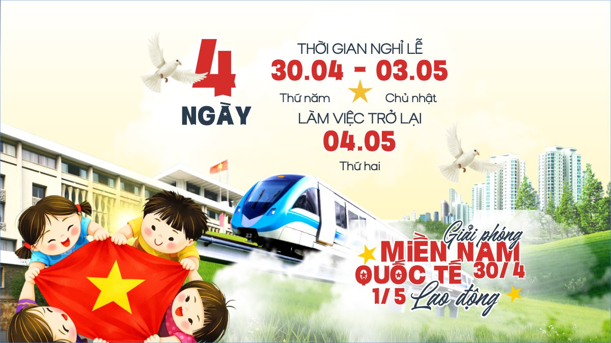 Thông báo nghỉ lễ Giải phóng miền Nam 30/4 và Quốc tế Lao động 1/5