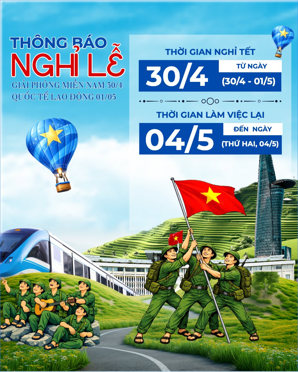 Lịch nghỉ lễ 30/4-1/5