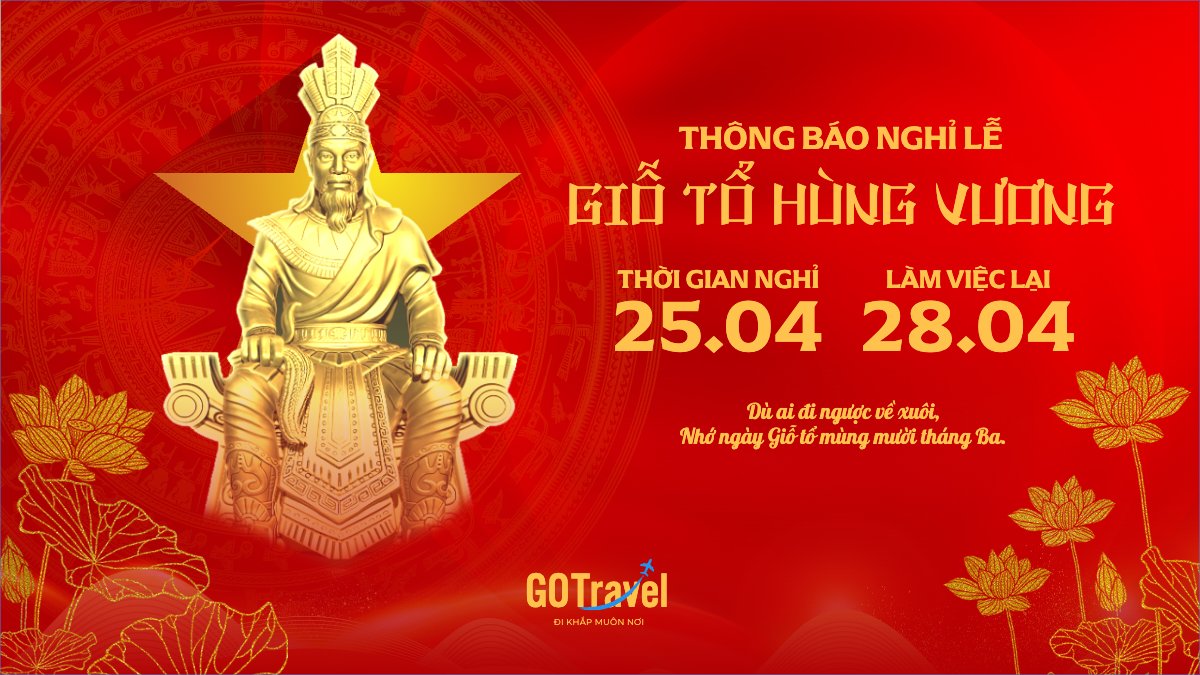 Thông báo nghỉ lễ Giỗ tổ Hùng Vương 2026