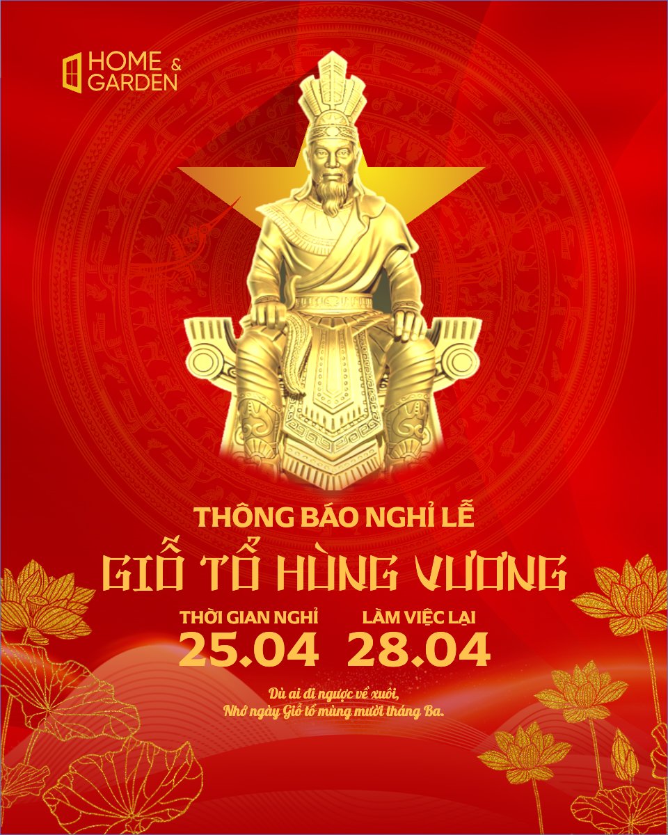 Thông báo nghỉ lễ Giỗ tổ Hùng Vương 2026