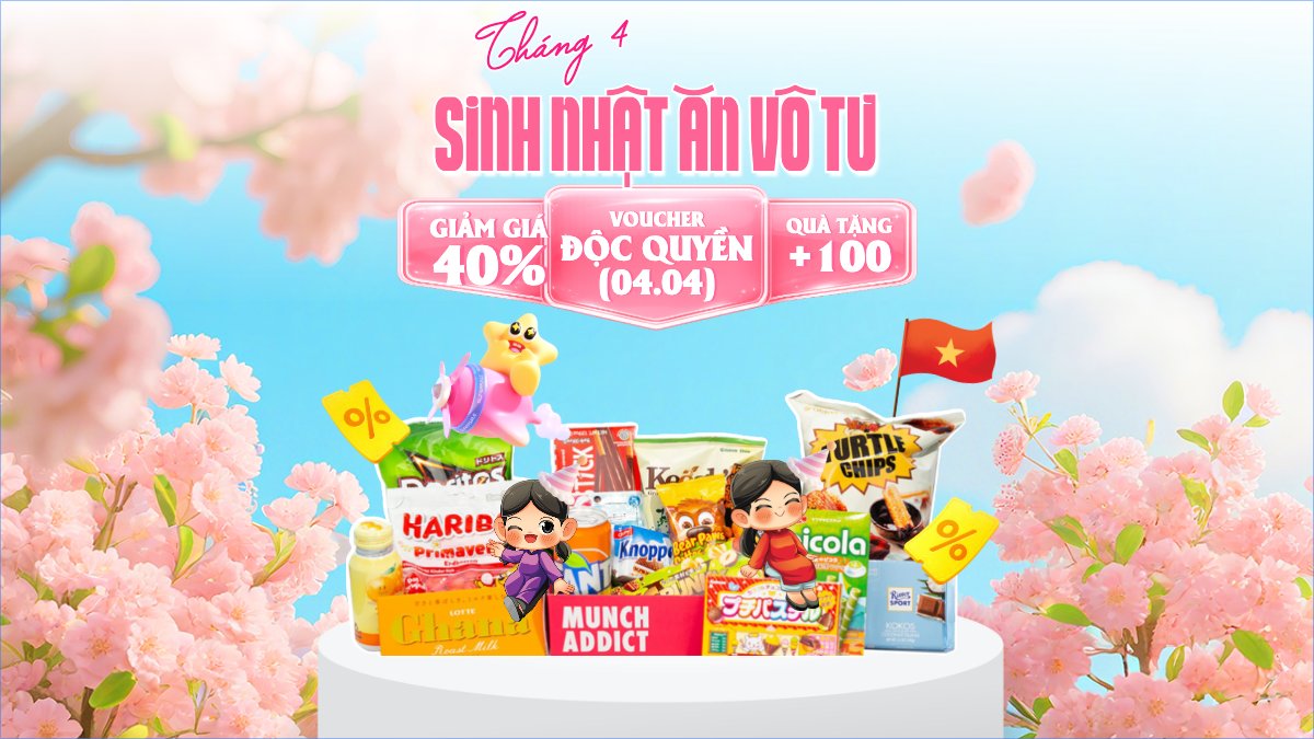 Tháng 4 sinh nhật ăn vô tư