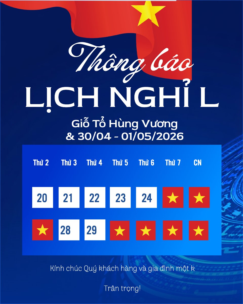 Lịch nghỉ lễ Giỗ Tổ và 30/4-1/5