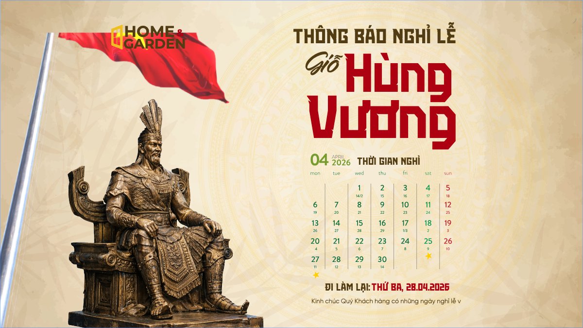 Thông báo nghỉ lễ Giỗ tổ Hùng Vương 2026