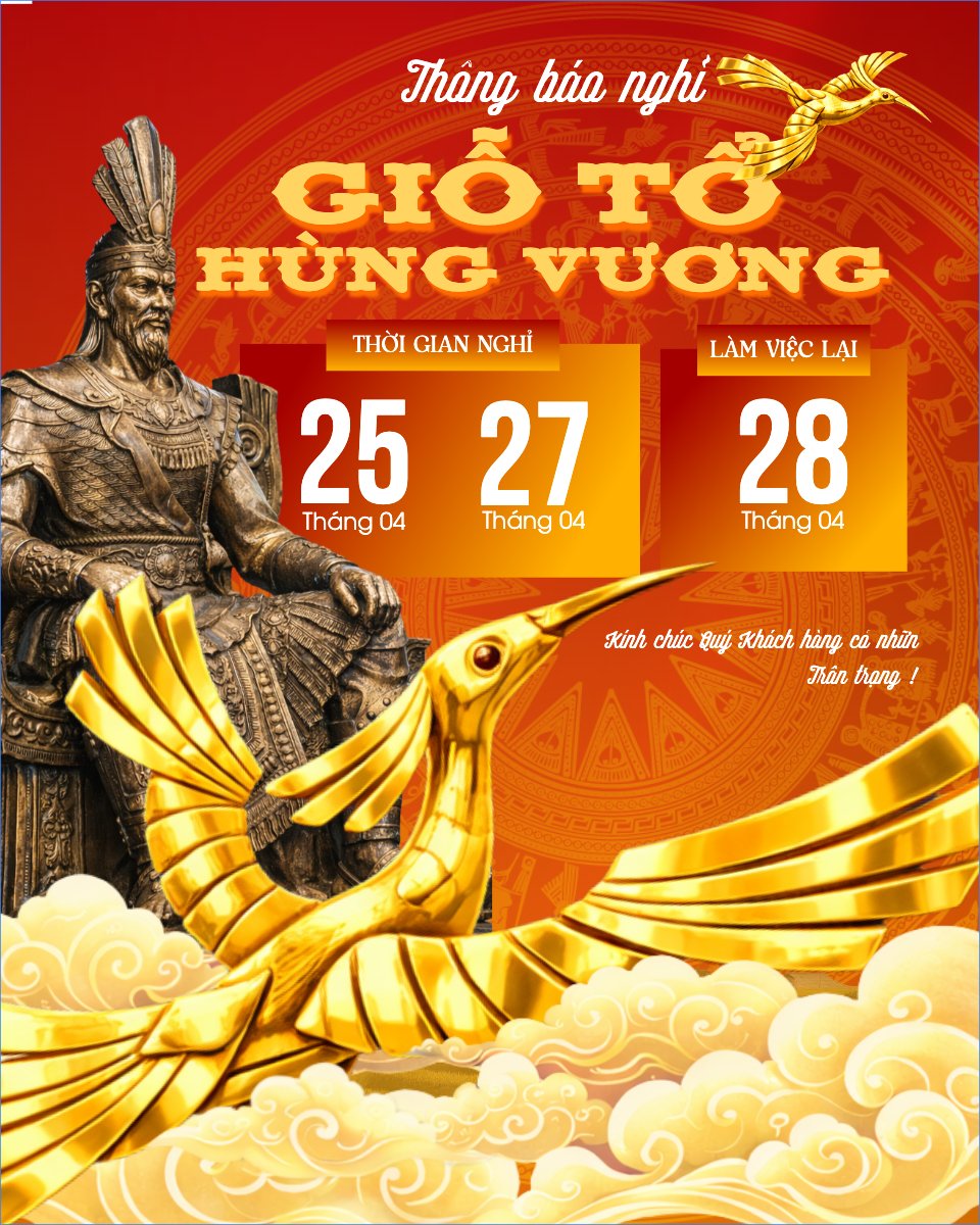 Lịch nghỉ lễ Giỗ Tổ Hùng Vường