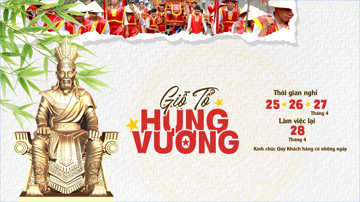 Thông báo nghỉ lễ Giỗ tổ Hùng Vương 2026