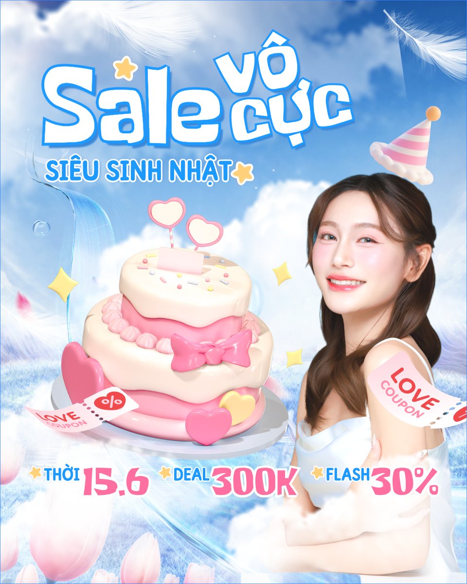 Sale vô cực siêu sinh nhật