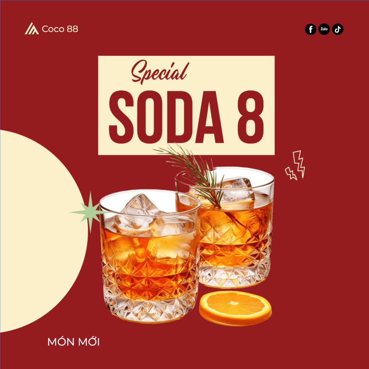 Giảm giá, sale, nước uống, juice, giải khát, F&B, drink