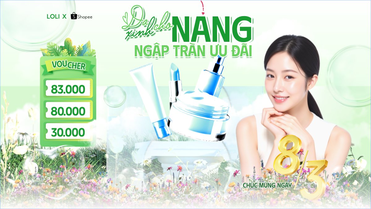 Da xinh cho nàng ngập tràn ưu đãi 8/3