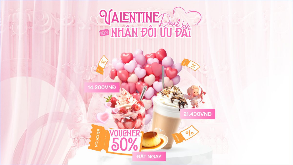 Valentine deal hời nhân đôi ưu đãi