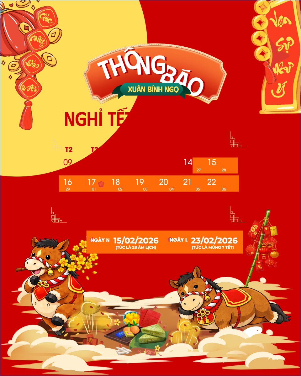 Thông báo nghỉ tết Nguyên Đán