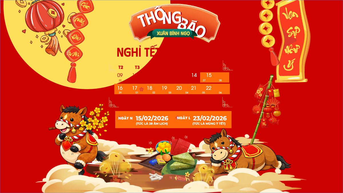 Thông báo nghỉ tết Nguyên Đán
