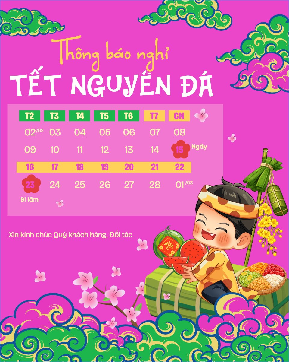 Thông báo nghỉ tết Nguyên Đán