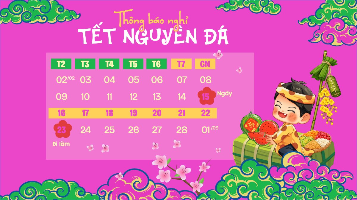 Thông báo nghỉ tết Nguyên Đán