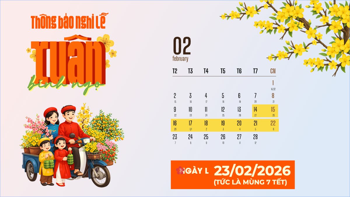 Thông báo nghỉ tết Nguyên Đán
