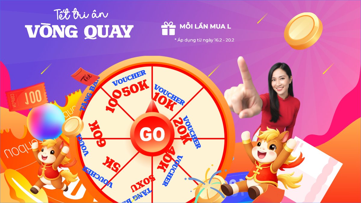 Tết tri ân vòng quay may mắn