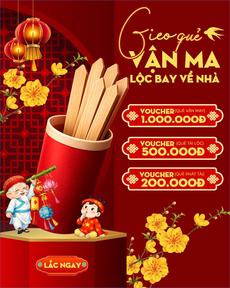Gieo quẻ vận may lộc bay về nhà